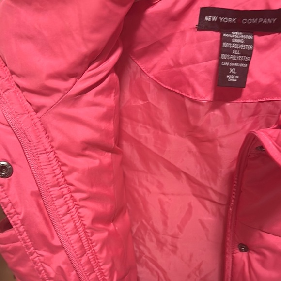 Pink Quilted Puffer Vest by New York & Company Size XL - Picture 5 of 8